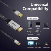 Fairikabe HDMI to USB C Adapter Cable 4K60Hz 6.6FT, Compatible with Xreal Air, Nreal Air, Steam Deck Dock, PS5, Xbox, Portable Monitor