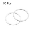 thumbnail image 3 of 50 Pack 15mm Brass Hollow Circle Bezel Round Linking Rings(Silver), 3 of 6
