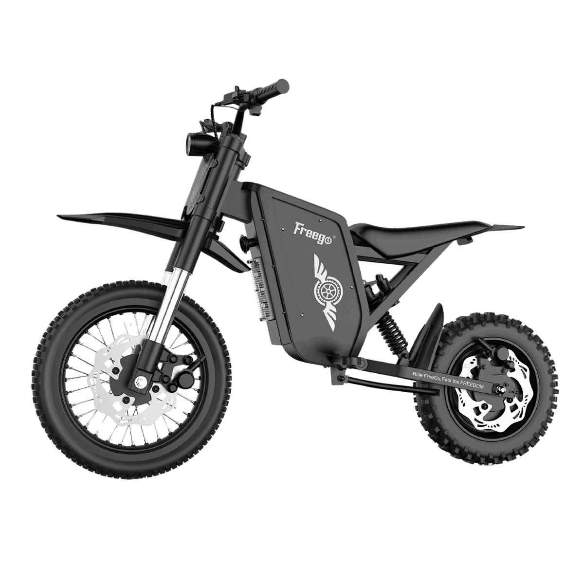Freego X0 60V 23Ah Electric Mini Bike, 3600W Peak Motor, City Mode 20 MPH, 14" Front/10" Rear Wheels, Hydraulic Disc Brakes - Compact Commuter Electric Bike for Teens & Adults