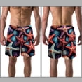 thumbnail image 3 of luoweisi Men's Beach Shorts Quick Dry Swim Trunks with Mesh Lining Starfish M, 3 of 5