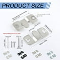 thumbnail image 4 of Flush Mount Picture Hanging Hooks Stainless Steel Photo Frame Bracket Heavy Duty Wall Hanger For Large Art Mirrors Furniture Headboard Connector(Large Size), 4 of 9