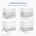 thumbnail image 5 of Dream On Me Carson Classic 3-in-1 Portable Crib in White, Removable Wheels, Converts from Baby Crib to Toddler Bed, Day Bed and Kids Sofa, Three Adjustable Mattress Height Positions, 5 of 9
