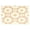 Beige Flower, variant on Set of 6 Placemats Heat & Wear Resistant Individual Mat for Table Kitchen Decoration or Outdoor White Crowns 18*12in