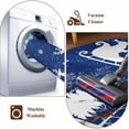 thumbnail image 4 of Navy Blue Christmas Bathroom Rug Washable 2x3 Entryway Rug Non Slip Xmas Elk Tree Snowflake Front Door Mat Low Pile Indoor Doormat Throw Floor Carpet for Kitchen Bedroom Entrance, 4 of 8