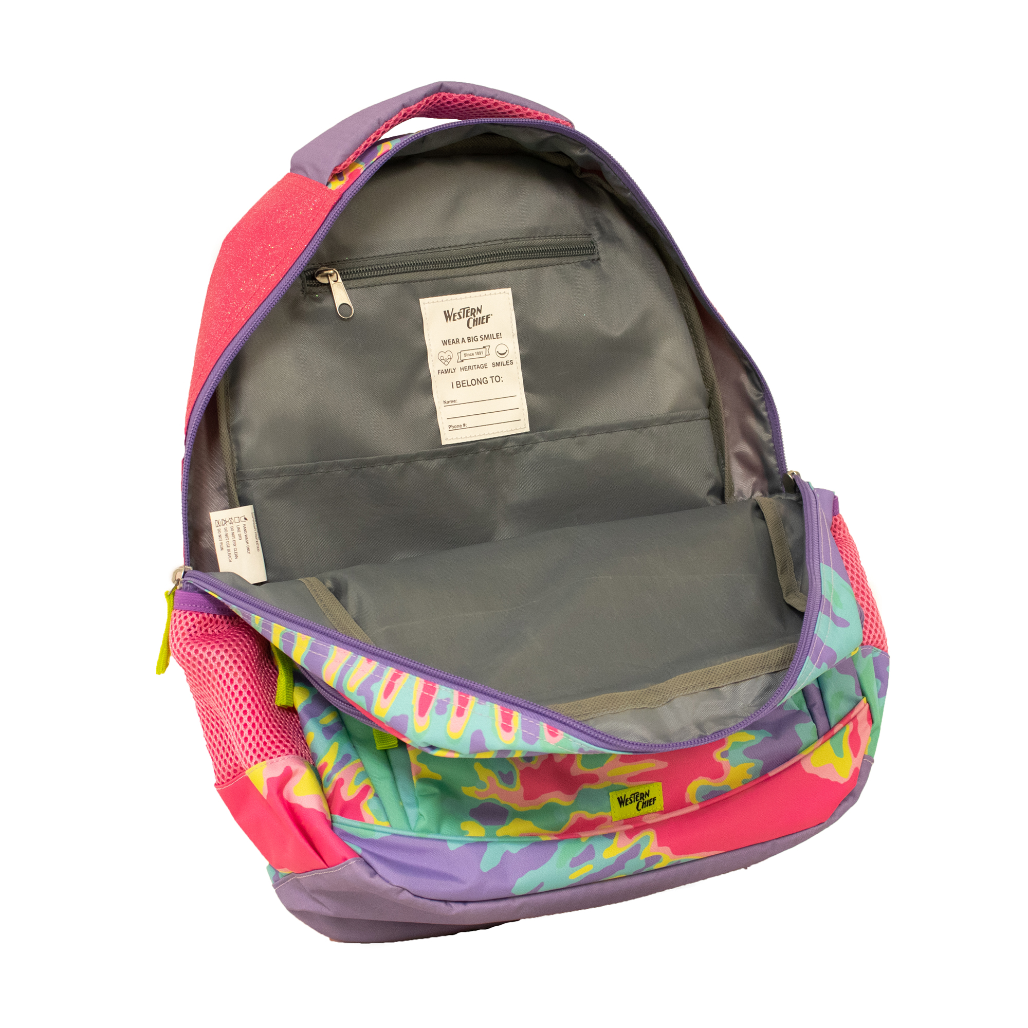 Western Chief Kid's Tie Dye Backpack Bundle with Lunch Box and Pencil Pouch
