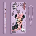 thumbnail image 3 of Mickey Minnie Pink For Samsung Galaxy A73 A53 A33 A52 A32 A22 A71 A51 A21S A03S A50 4G 5G Liquid Left Rope Phone Case, 3 of 5