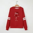 thumbnail image 3 of Craaazy Womens Shirts Christmas Red Wine Glass Prints Pullover Long Sleeve Shirts for Women Casual Tops Gifts for Women, 3 of 4