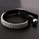 thumbnail image 4 of collier De Chat Clout De Diamant Avec Cloche (rouge Et Noir), Collier De Chat En Diamant Scintillant De Scurit Floqu Doux Rglable, Adapt Aux Chiot, 4 of 5