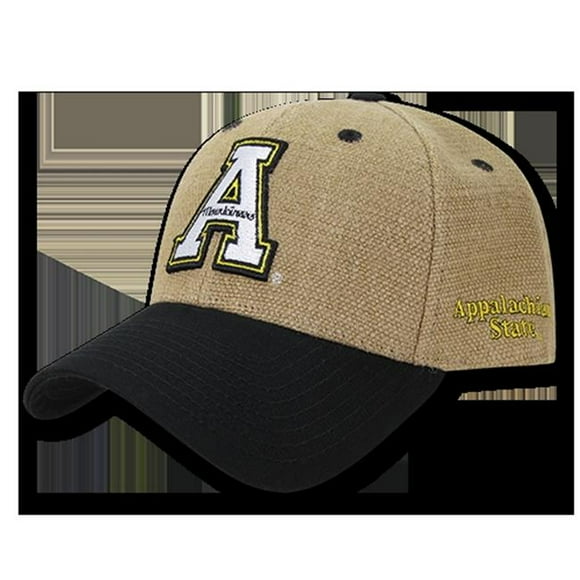 W Republic Apparel 1016-104-BLK Appalachian State Structured Jute Cap, Black