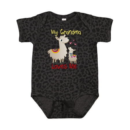 

Inktastic My Grandma Loves Me Llama Gift Baby Boy or Baby Girl Bodysuit