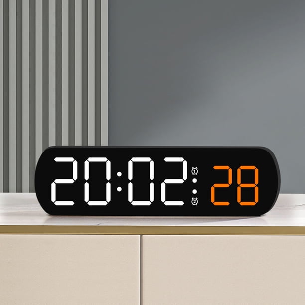 Amzcrzy Electrónica para hombres Organizador de electrónica Cámara digital Reloj electrónico multifuncional con alarma LED, indicador de temperatura, pantalla de segundos y cuenta regresiva para mesi