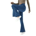 thumbnail image 7 of WTOBBY Women's High Waist Stretch Washed Flare Jeans, Casual Super Flare Denim Pants with a Comfortable and Breathable Fit, Perfect for Relaxed Style,Blue L, 7 of 7