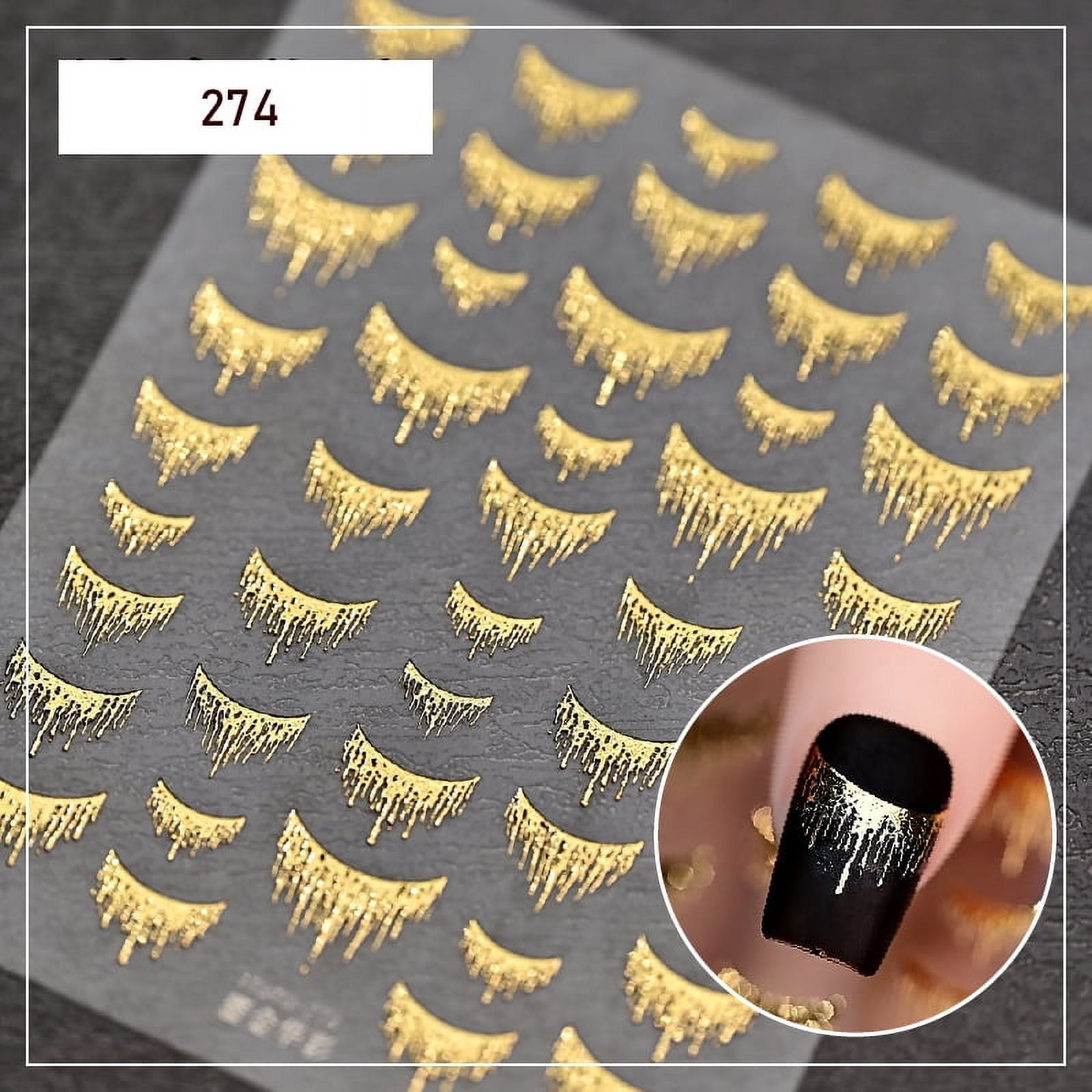 Foil stamping, aurora burst, french gradient nail stickers, crown nail appliqués, waterfall tassels, nail art decorations