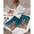 thumbnail image 3 of Pack of 2 Outdoor Pillow Covers, Hello Summer Palm Tree Coconut Tree Blue Sky Waterproof Square Throw Pillowcase Cushion Decorative Pillow Covers for Couch Patio Tent, 20x12 in, 3 of 6