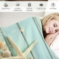 thumbnail image 3 of COMIO Starfish Seashell Sherpa Blanket,Conch Sea Shell Blanket Coastal Animal Throw Blanket for Bed Chair Retro Rustic Farmhouse Blanket Teal Wooden Striped Fuzzy Blanket Kids Boys Girls, 3 of 6