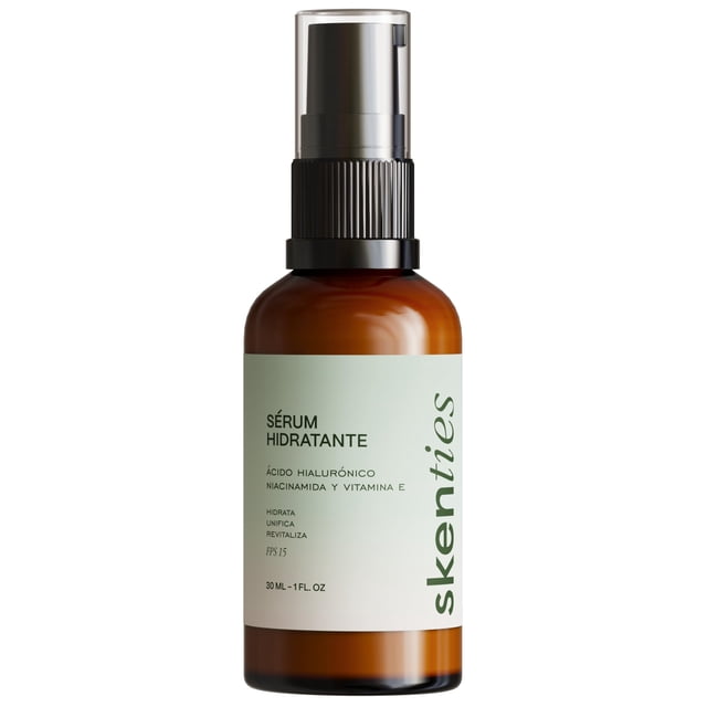 Skenties Sérum Hidratante con Ácido Hialurónico y Niacinamida – Control de Grasa y Poros | Textura Ligera, FPS 15, Vitamina E | Para Piel Mixta y Grasa &
