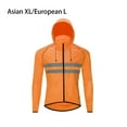 thumbnail image 4 of Cycling Jacket Bicycles Coat Hooded Windbreaker Lady Motorbike Waterproof Long Reflective Windproof Clothes Motorcycle Female Long Sleeve Riding Orange XL/EUR L, 4 of 9