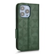 thumbnail image 7 of Allytech For iPhone 12 Pro Max 6.7 inch Slim Case,Luxury Embossed Triangle Design Magnetic Closure PU Leather Flip Wallet Card Slots Stand Shockproof Anti-scratch Cover with Wrist Strap.Green, 7 of 7