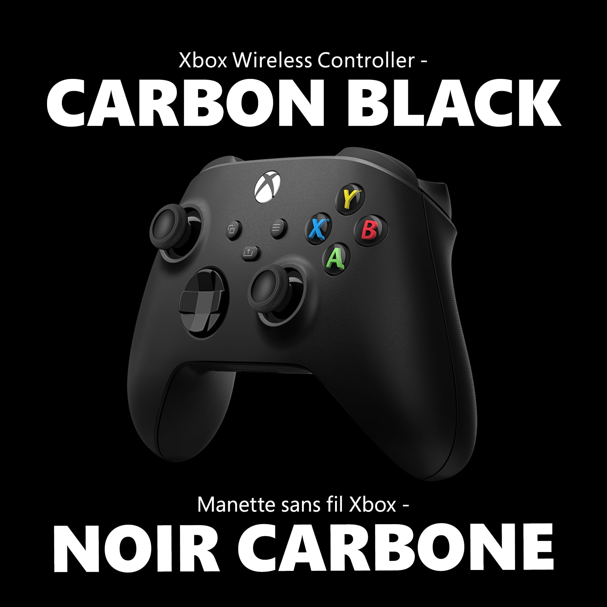 Manette sans fil Xbox - Noir Carbone pour Xbox Series X|S, Xbox One et appareils Windows
