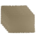 thumbnail image 1 of Design Imports CAMZ10444 Solid Stone Heavyweight Fringed Placemat - Set of 6, 1 of 1