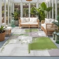 thumbnail image 2 of Area Rugs 2.7'x5', Sage Green Carpet Runner Indoor Outdoor Rugs Home Decor Aesthetic, Modern Geometric Grey Oil Painting Abstract Non Slip Mats Washable Accent Rug for Living Room Bedroom, 2 of 8