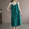 thumbnail image 4 of Pure Linen Sleeveless Tank Top for Plus Size Women Loose, Casual, Mid Length Vest, Comfortable and Breathable, Multiple Sizes, 4 of 4