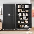 thumbnail image 5 of Erosoei 75"H Metal Garage Storage Cabinet with Wheels, Tool Storage Cabinet with 5 Adjustable Shelves, 5 of 6