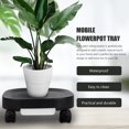 thumbnail image 2 of 1Pc Resin Flower Pot Holder Flowerpot Base Balcony Flower Planter Stand with Wheel, 2 of 6