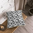 thumbnail image 5 of KLL Black White Halloween Decorative Throw Pillow Covers Velvet Soft for Couch Sofa Bedroom Living Room Outdoor (No pillow core)- 18"x18", 5 of 5