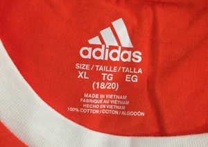 Adidas Big Boys 3 Stripes Graphic Logo Jersey T-Shirt Orange photo 3