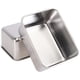 thumbnail image 4 of Caja de almacenamiento de alimentos de acero inoxidable de 2 piezas Caja de alimentos cuadrados de la caja de la caja (plata), 4 of 6
