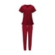 thumbnail image 2 of Conjunto de Uniforme de enfermera Yinane Ropa de trabajo Manga corta Rojo L, 2 of 8