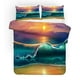 thumbnail image 3 of 3D Sunset Sky Sea Landscape Quilt Cover Set Ropa de Cama Funda Nórdica Fundas de Almohada, 3 of 3