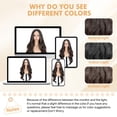 thumbnail image 5 of Creamily Long Lace Front Brown Wig for Women，Synthetic 13*3 Brown Wavy Wig for Party Use 28inch, 5 of 9