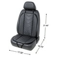 thumbnail image 6 of Auto Drive 1Piece Full Size Car Seat Cushion Leather Black - Universal Fit, 20CUWM11, 6 of 9