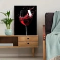 thumbnail image 5 of Red Wine Glass Decorative Painting/Canvas Print， Suitable for Decorating Living Room， Dining Room， Bar，Hotel， Cafe， and Club., 5 of 8
