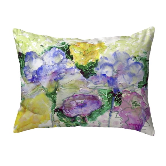 Watercolor Garden No Cord Pillow 16x20