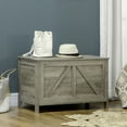 thumbnail image 2 of HOMCOM 19" Farmhouse Storage Chest Organizer, Gray, 2 of 8