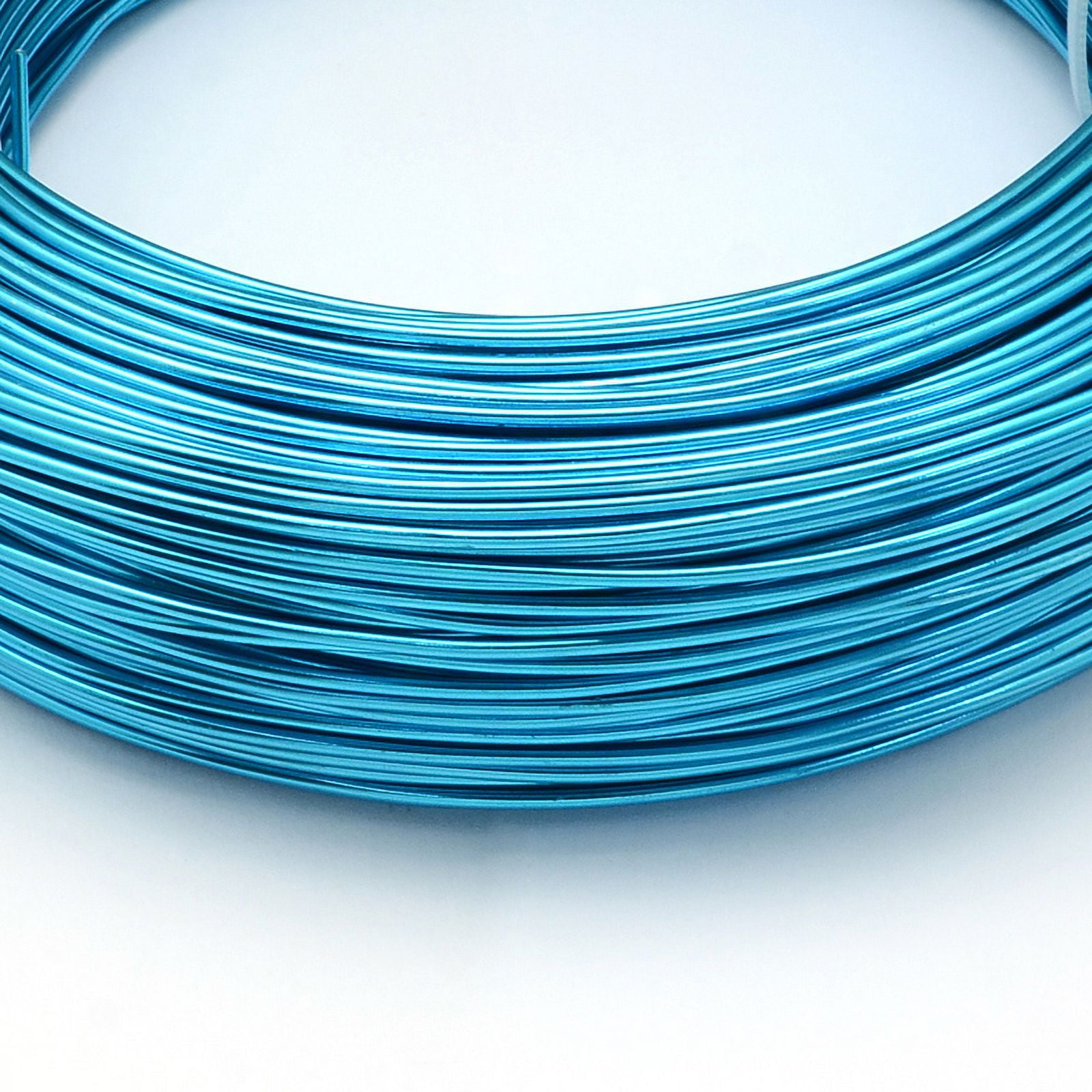 500 g Round Anodized Aluminum Wire Bendable Metal Craft Wire for DIY Jewelry Craft Making Dodger Blue 10 Gauge 2.5mm 35m/500gDIY
