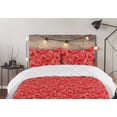 thumbnail image 5 of Ambesonne Floral Design Down Alternative Quilt Comforter, Dreamy Rose Scene Art, Full, Dark Coral White, 5 of 5
