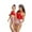 B, variant on WOLLED Mommy and Daughter Matching Swimsuits Mommy and Me Family Matching Bikini Set Swimwear Bathing Suits for Women,Girls