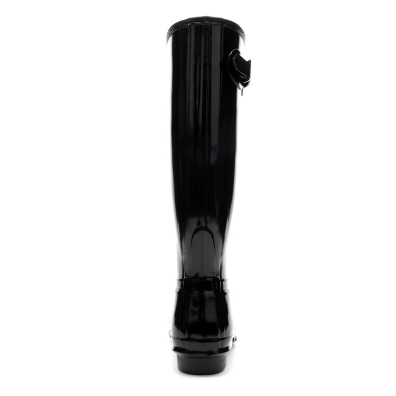 Hunter Women's Original Tall Gloss Rain Boots Black, from StockX