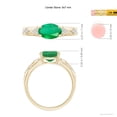 thumbnail image 4 of ANGARA Natural Oval 1.5 ct Emerald Vintage Style Ring with Diamond Accents in 14K Yellow Gold for Women (Size-9x7mm) | May Birthstone, Anniversary, Jewelry Gift for Women | Natural Emerald Ring, 4 of 9