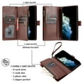 thumbnail image 3 of Compatible with iPhone SE 2020 Wallet Case Premium Zipper Large Space Flip PU Leather Cover, 3 of 5