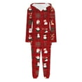 thumbnail image 6 of Frostluinai Ugly Christmas Fuzzy Fleece Onesies Pajamas Women Zipper Hooded Warm Sherpa Jumpsuit Sleepwear Xmas Graphic Playsuit Loungewear, 6 of 6
