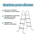 thumbnail image 2 of Escalera Para Albercas Bestway Acero Inoxidable 3 Peldaños Color Gris, 2 of 6