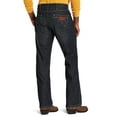 thumbnail image 2 of Wrangler Men's Jean Mid Rise Relaxed Fit Boot Cut Jean,Worn Black,33x34, 2 of 3