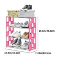 thumbnail image 3 of Miogawg 4 Tier Small Shoe Rack, Kids Show Rack, Closet Shoe Organizer, Compact Stackable Shoe Shelf, Shoe Rack For Narrow Space., 3 of 7