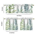 thumbnail image 4 of Leaves Of Green Plants 3-Piece Kitchen Curtains Set Kitchen Curtains Sets with Valance for Windows Rod Pocket Machine Washable Kitchen Decor(54"x18"+2x27.5"x24"), 4 of 6