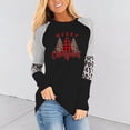 thumbnail image 1 of Puntoco Moda Mujer Cuello Redondo Manga Larga Estampado Casual Camiseta Blusa Puntoco Puntoco-2060, 1 of 5